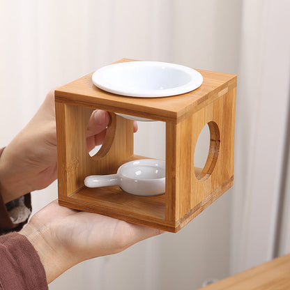 Ceramic Bamboo Candle Holder